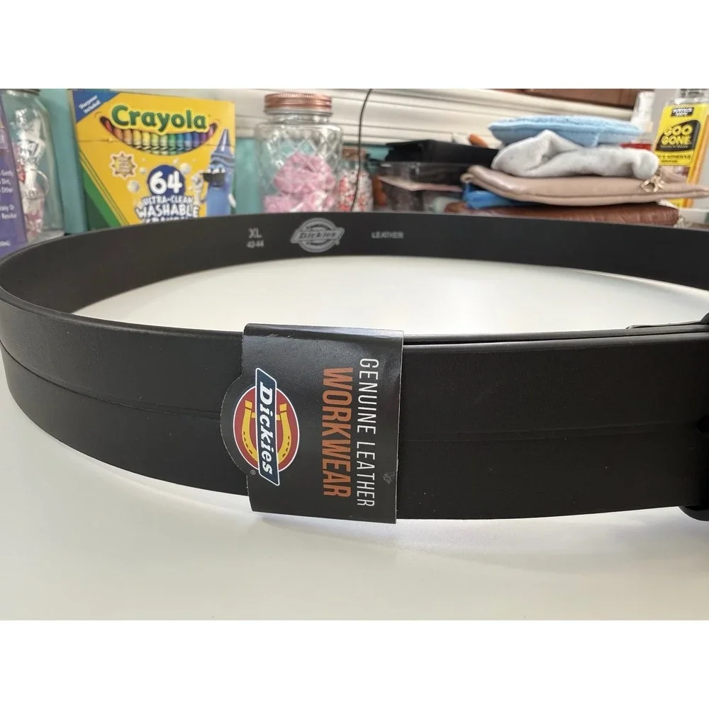 Dickies Genuine Leather Workwear Belt Black XL 42-44‎ 11IP020021 NWT Durable